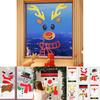 Delightful Christmas Nonwoven Fabric Door Decorations Featuring Cute Santa And Snowman
