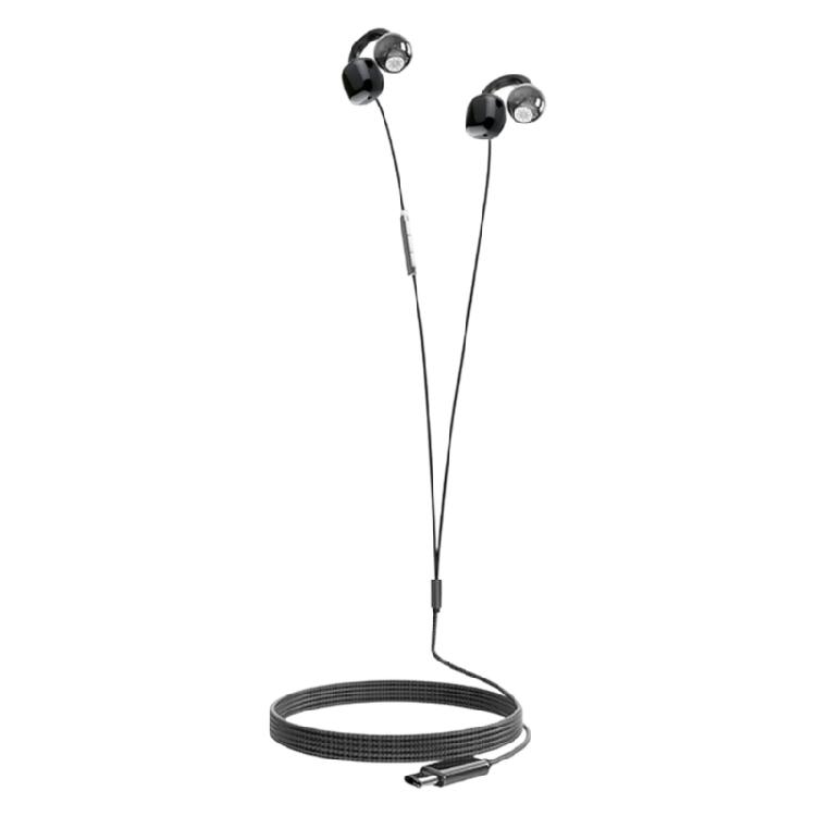 

3.5mm/Type C Cord Clip on Earphone Earbud Corded Headset with Ear Hook for Phone Tablet PC Computer MP3 Player Notebook чорний