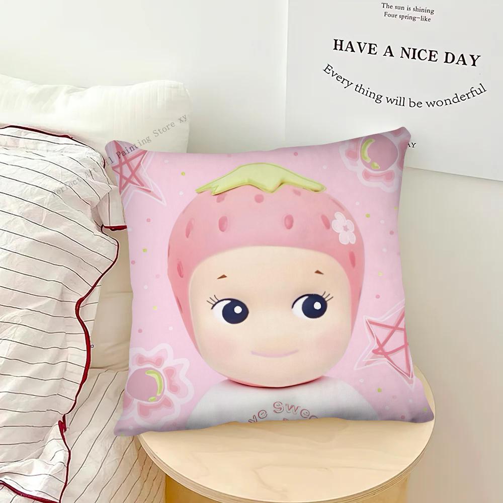Niedliche Puppe Cartoon Sonnys Angels Kissenbezug Mode Quadratischer Kissenbezug Schlafzimmer Sofa Zimmer Ins Dekoration Freizeit Kissenbezug