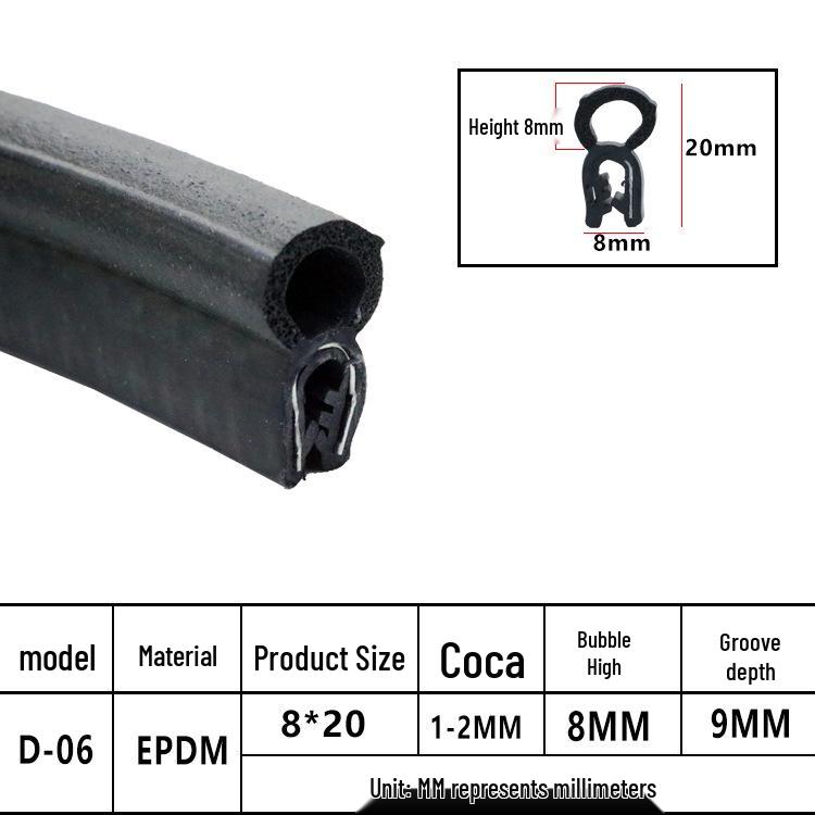 U-Shaped Waterproof Anti-Collision Dustproof Electrical Cabinet Rubber Seal