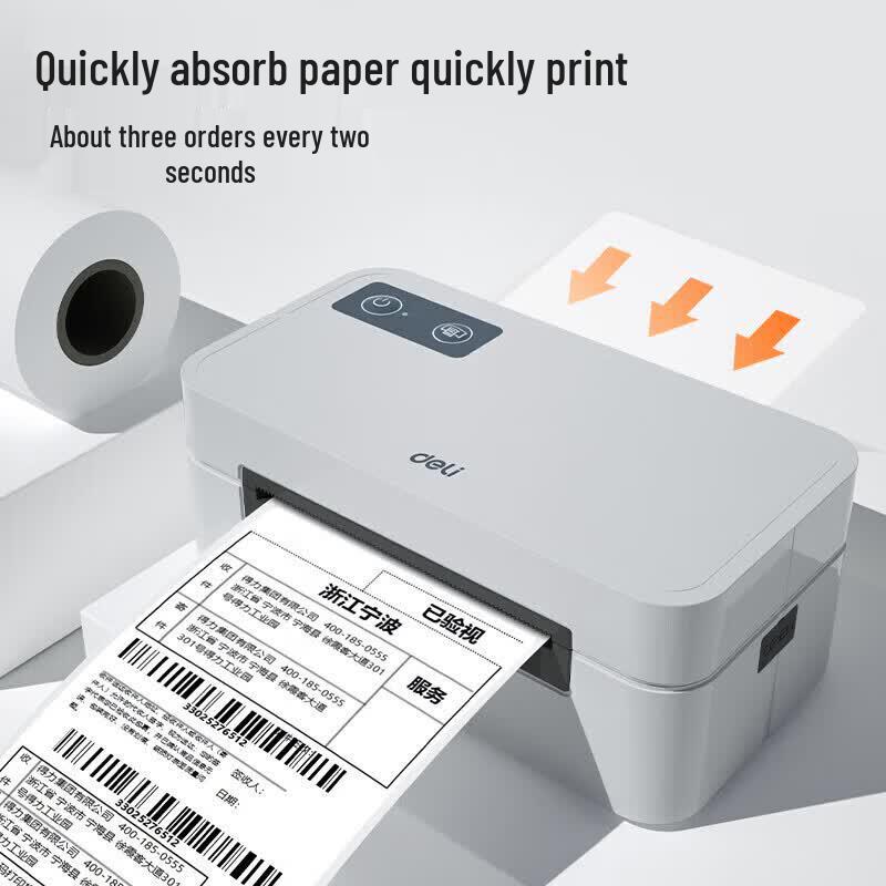 Deli GE430 High-Speed Thermal Label Printer CN plug (adapter included)