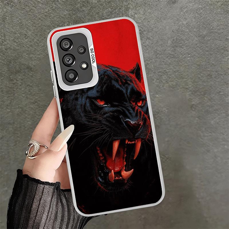 Black Panther Cool Animal Shockproof Phone Case for Samsung A17 A16 A15 A14 A37 A57 A36 A56 A26 A35 A55 A25 A34 A54 A24 A13 A23