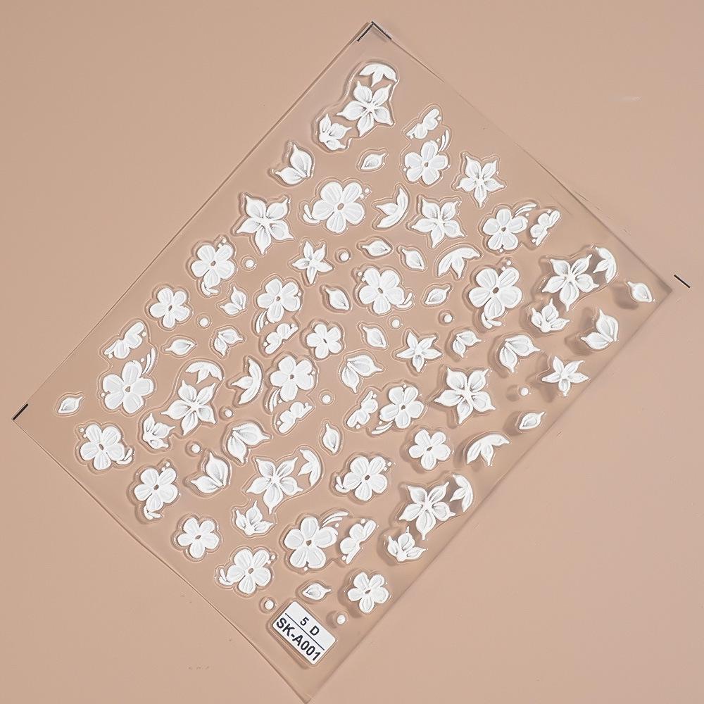 Redanco 5D Embossed Craft Nail Stickers - 3D Journal & Water Bottle Decor