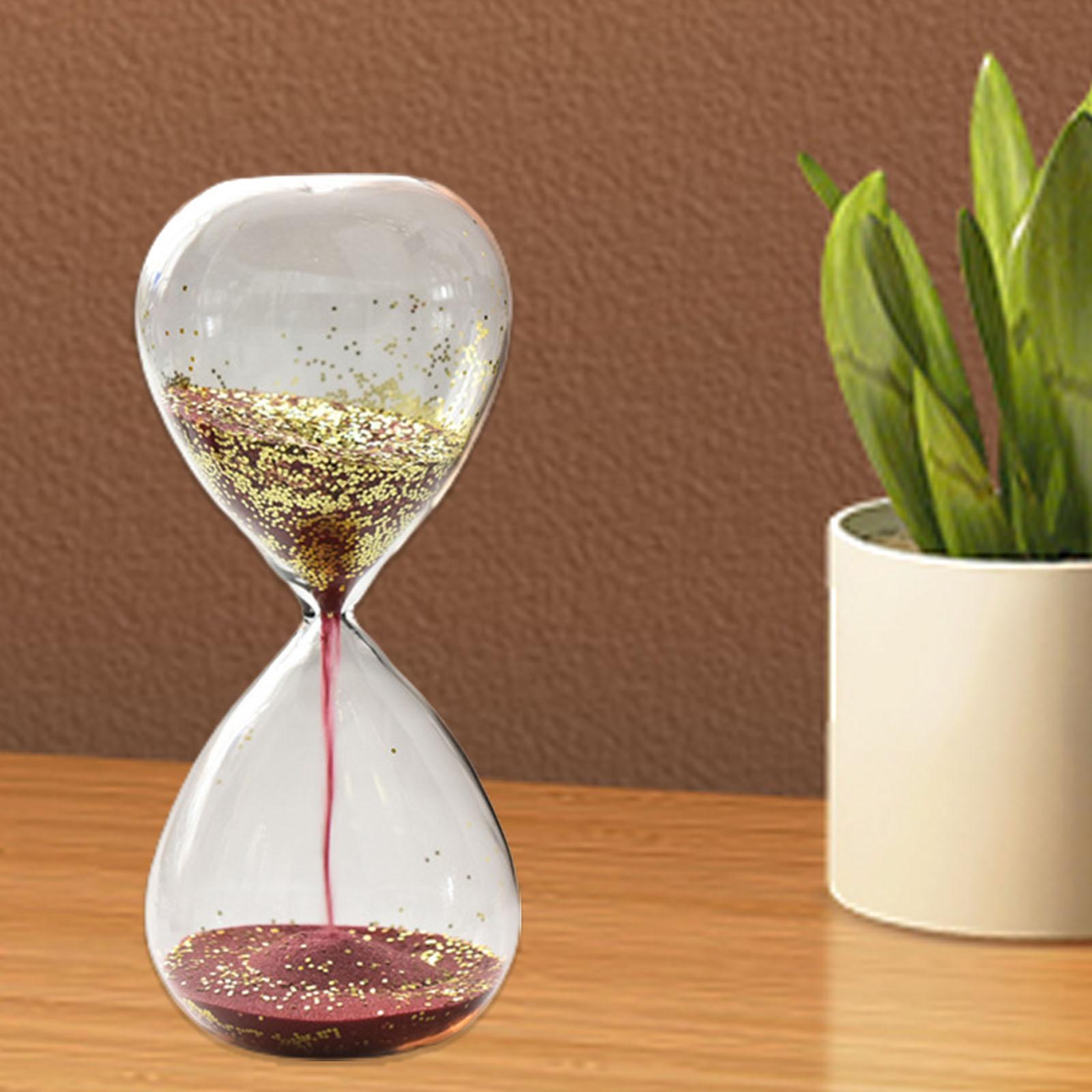 

Glitter Sand Glass Timer Hourglass Decorative Tabletop Decoration Timer for Living Room Birthday Present Faimly Kids Bedroom красный