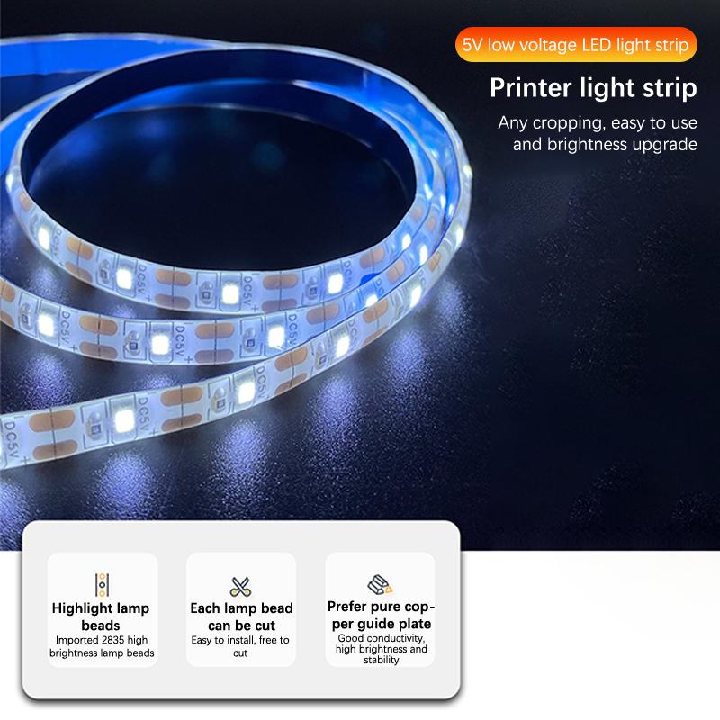For Bambu Lab Light P1P P1S X1C Led Lights Strip Led Light Kit 5V 150Cm Ip44 Lighting Lamp Super Bright For Bambulab