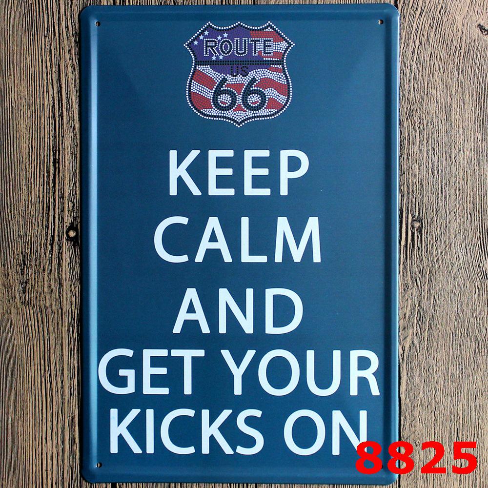 Keep Calm Inspirational Tin Sign for Bar or Restaurant