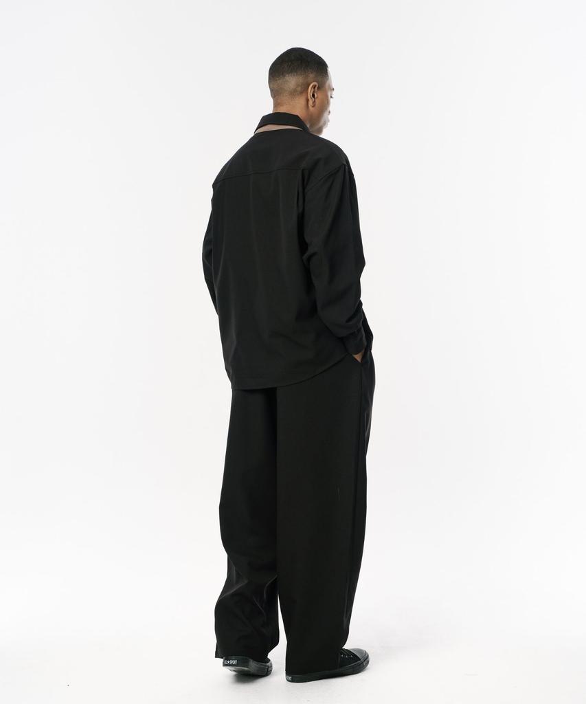CODEMORPH Wool-Like Shirt Jacket Black