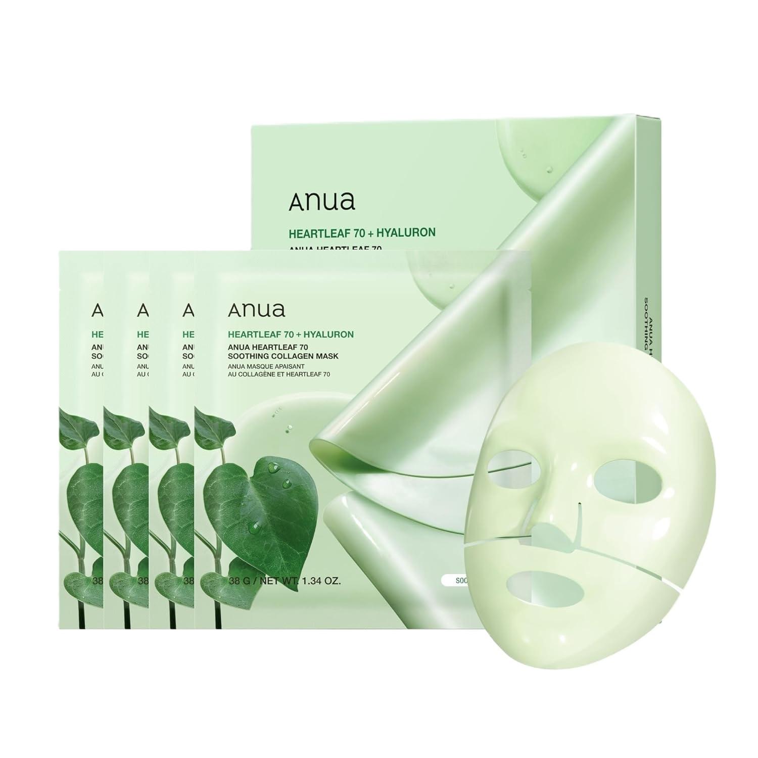 

[Anua] Heartleaf 70 Soothing Collagen Mask 38g*4EA