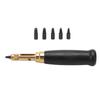 Poinçon à vis Trou Poinçon Manche en bois Outil automatique pour cuir avec Kit de 6 embouts pour DIY