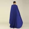 Women's Solid Color Chiffon Pleated Long Dress