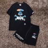 Ape Head AAP Unisex Trendy 2-Piece Set: Loose Sports Shorts & Short-Sleeve T-Shirt