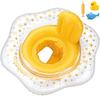YXTC Baby Swim Ring with Leg Openings, Baby Float for Pool and Bath Water Play, Safe for Babies 3 Months-6 Years Old (Yellow)