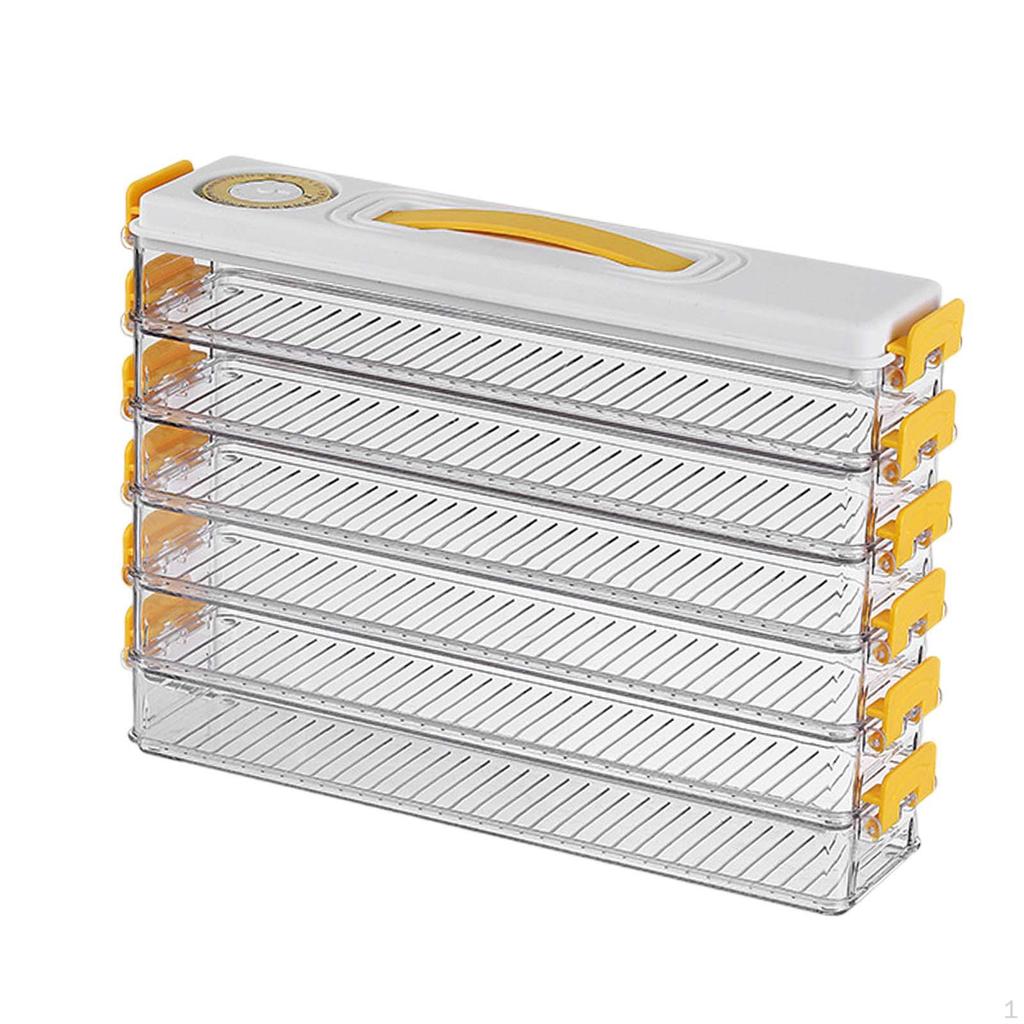 Refrigerator Dumpling Organizer Box Transparent Multi-layer Holder Freezing Tray