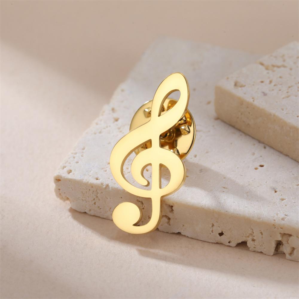 My Shape Music Note Brooch for Musican Women Girls Gifts Music Pendants Nameplate Brooch Pins Fashion Jewelry Music Lovers Gifts