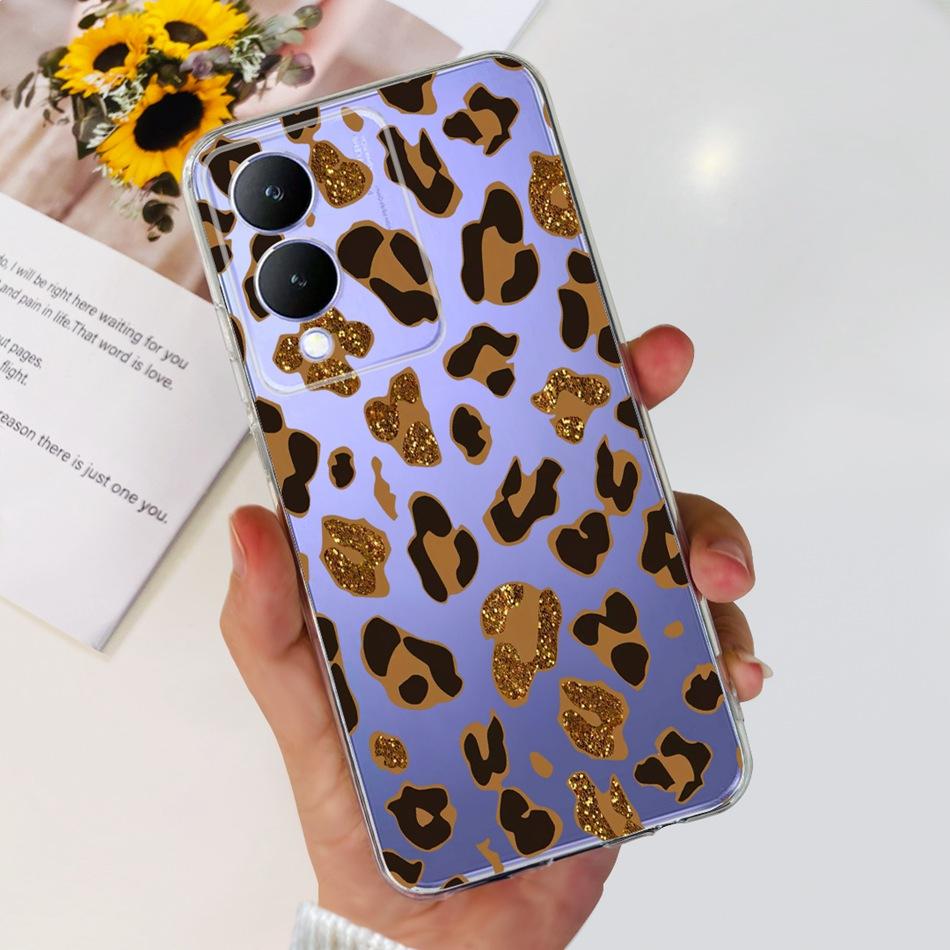 For Vivo Y17s Case 2023 Elegant Pattern Soft Silicone TPU Phone Back Cover For Vivo Y17s 4G VivoY17s Y 17S Bumper