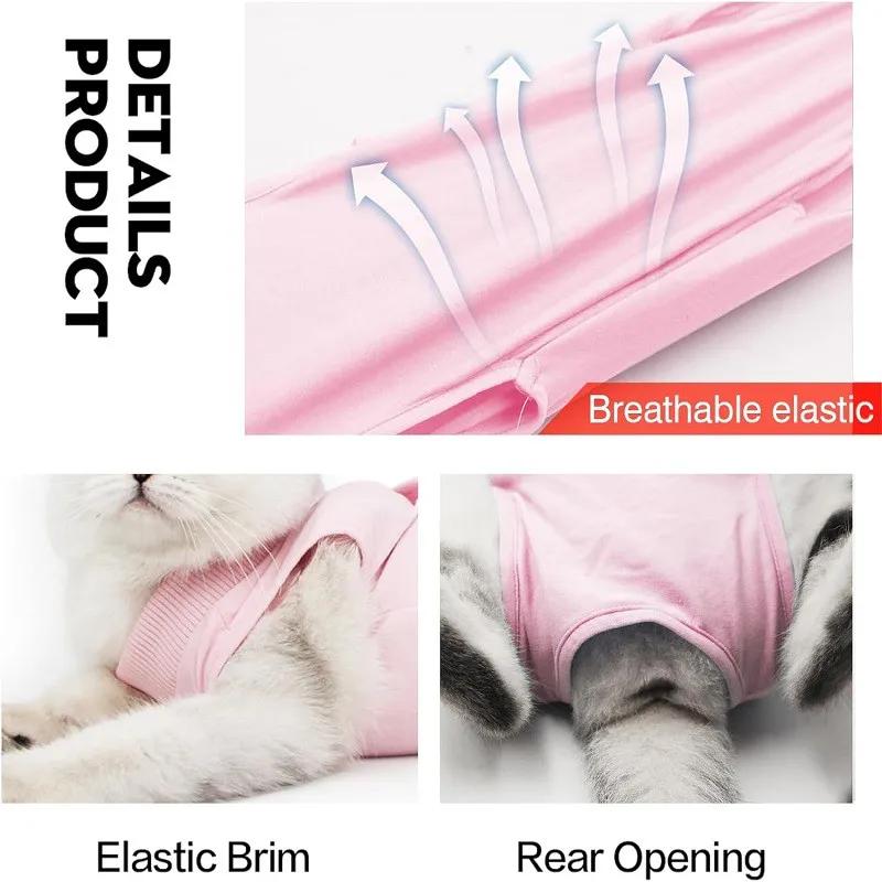 Pet Cats Sterilization Clothes Pet Breathable Recovery Cloth Dog Medicine Prevent Lick After Surgery Pets Weaning Recovery Suit