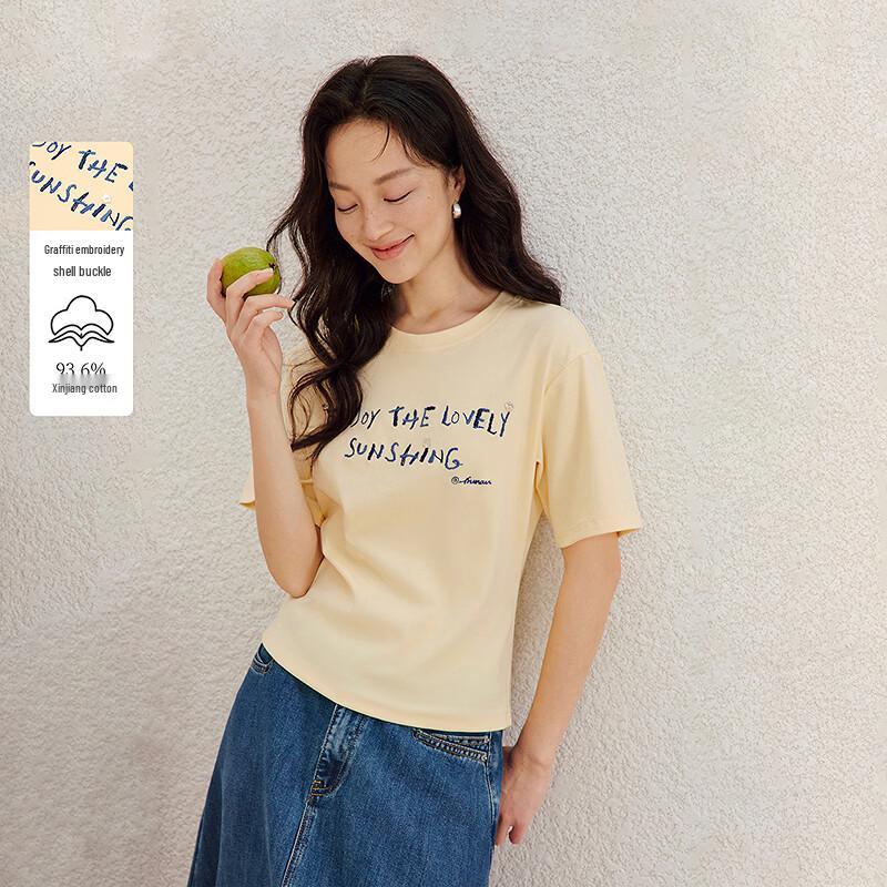 INMAN Women s 2026 Summer Short Sleeve T-Shirts S