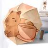 Capybara Themed Travel Umbrella-8 Ribs Automatic Opening and Closing, Portable Folding Design, Compact and Stylish Umbrella Suitable for Out