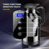 1500mlCar Electric Heater Kettle 12V24V Fast Boiling Water Display Touch Screen Temperature Control Thermal Mug Travel Essential