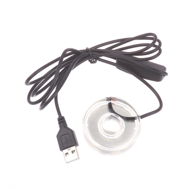 1Pcs Dc Waterproof Round Lamp Usb Led Illumination Colorful Light With Hole For Fish Tank Pool Garden Aquarium Decor Lighting