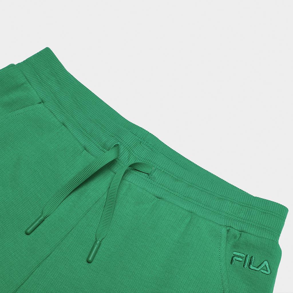 FILA Solid Color Mid Waist Straight Leg Casual Pants Women bottoms Emerald-Green F11W339612F-GN