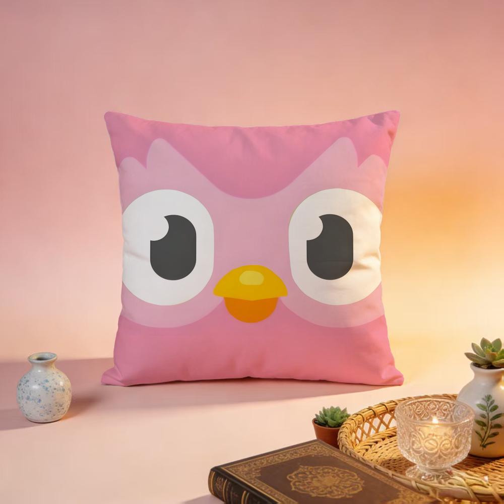 Popular DDuolingoed Cushion Cover Premium SkinFriendly Pillow Case MultiPurpose for Home Office Travel