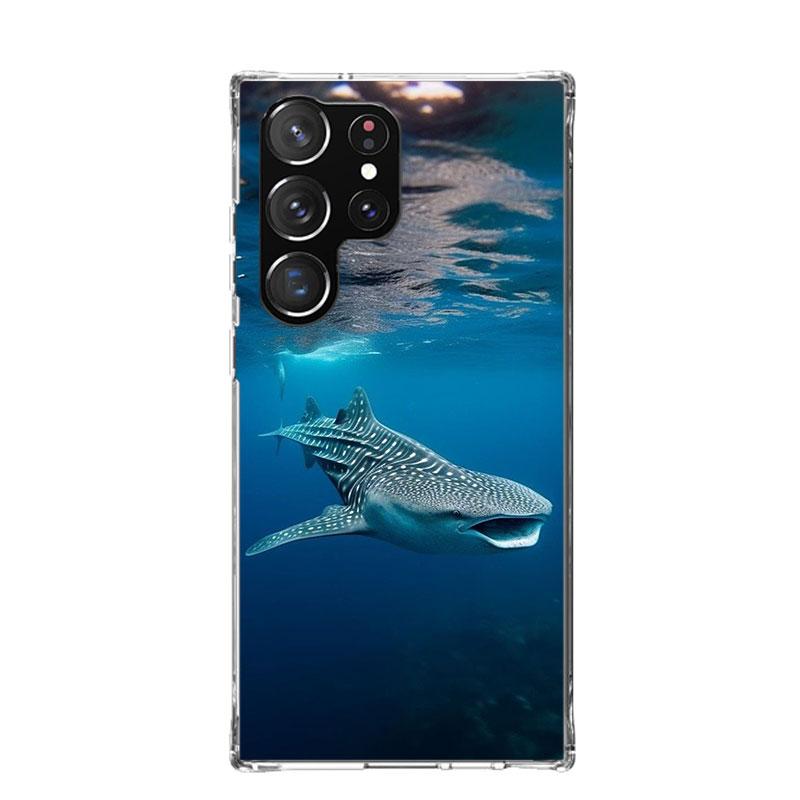 Ocean Whale Shark Phone Case For Samsung Galaxy S26 S25 Edge S24 S23 FE S22 Ultra S21 Plus S20 + Fundas Cover Coque Galaxy S25 S