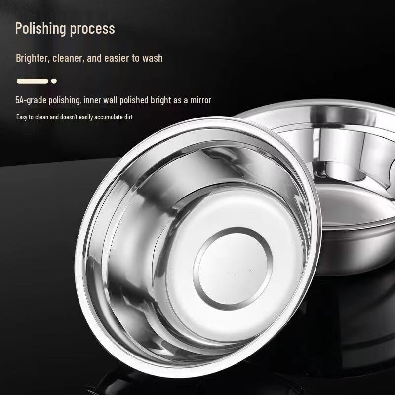 Yuzhou Food Grade 304 Stainless Steel Thickened Serving Bowl