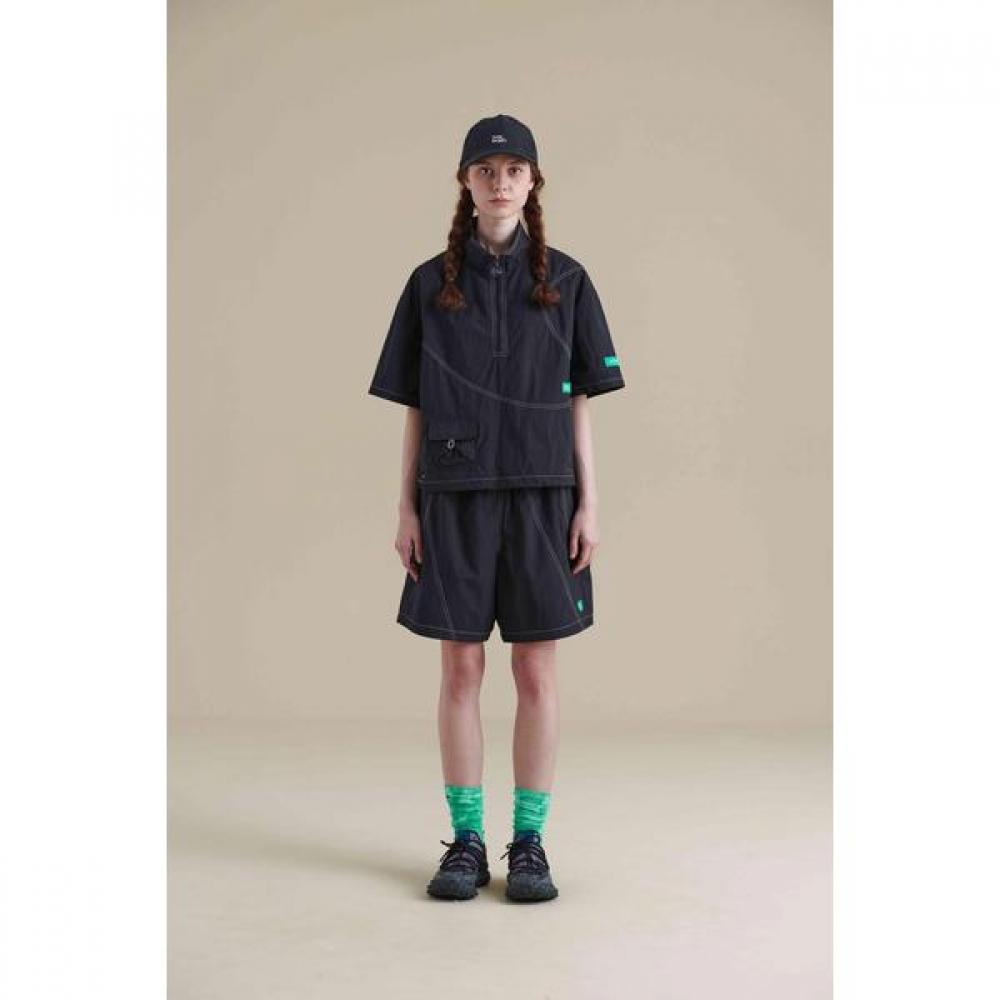 Diagonal Stitch 4 Short Pants Black 075