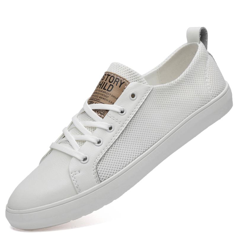 Men Casual Shoes 2025 Fashion  Comfortable Men Sneakers Solid Color White Shoes Summer Mesh Men Shoes