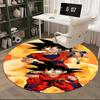 1pc Dragon Ball Z Goku & Vegeta Round Carpet - Anime Cartoon Design Chair Mat, Non-Slip Rug for Office, Home Decor, Living Room