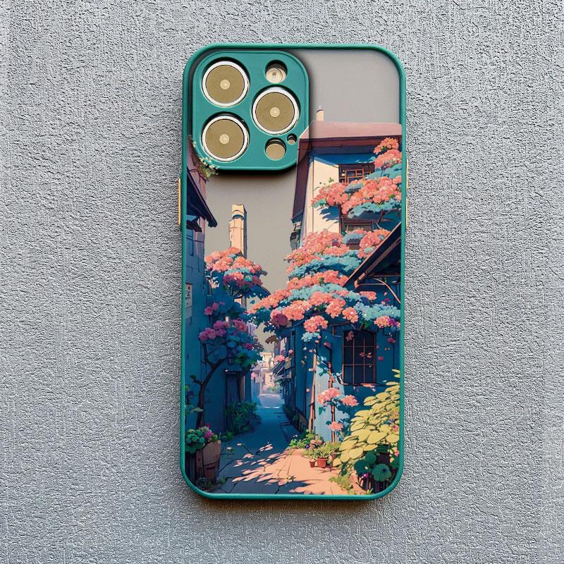 Japanese Aesthetic Tokyo City Street Scenery Phone Case For iPhone 16 11 15 Pro Max 13 12 Pro Max Mini 14 7 8 Plus XS X XR Cover