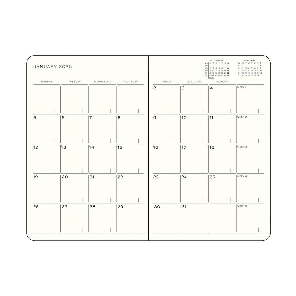 Leuchtturm 2026 B6 Monthly Soft Rising Sun Planner 372792 November Officially Imported (Starts 2025)