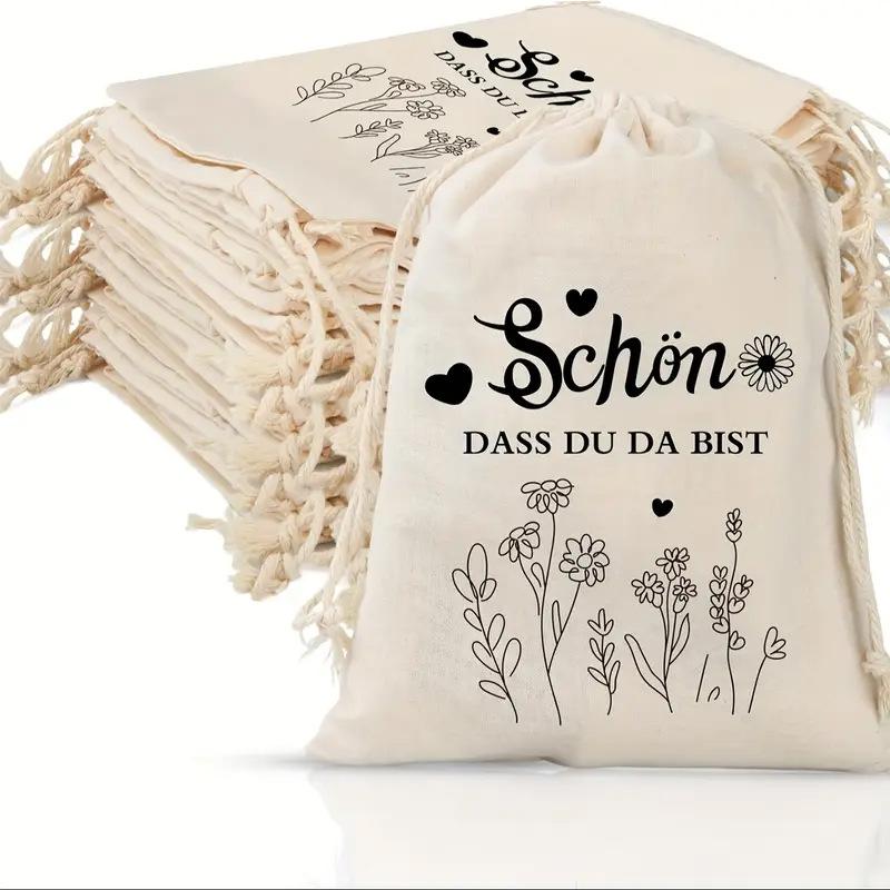 

12 шт. Мешочек из ткани с кулиской, Подарочный мешочек для свадебной вечеринки, Упаковочный мешочек с благодарностью, Мешочек с кулиской 12pcs 10*15cm