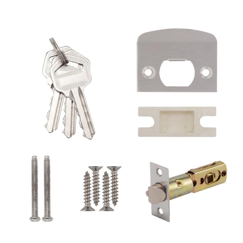 Elegant Door Knobs with Square Rosettes Privacy Lock Portable Accessory for Bedroom and Bathroom Daily Casual Use