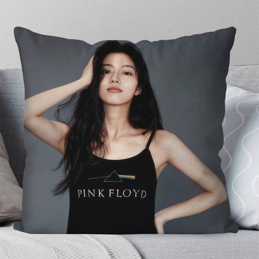 Korean Celebrity SShin Eun Soo Pillow Case Fashion Square Pillowcase Bedroom Sofa Room Ins Decoration Leisure