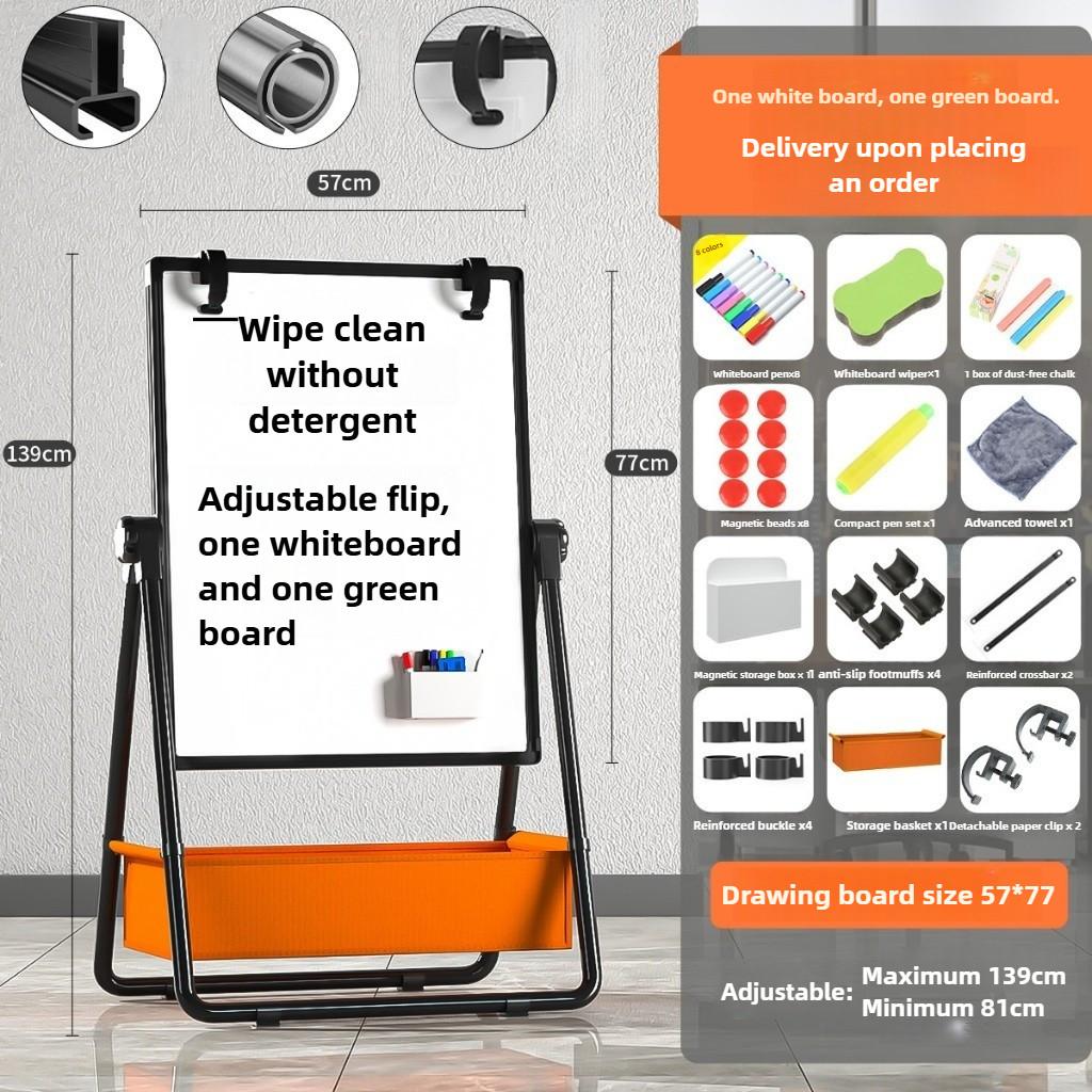 Quadro Branco Magnético Dobrável 360 Graus Quadro Branco Magnético de Pé Premium Quadro de Avisos Magnético Dupla Face Quadros de Escrita Suportes