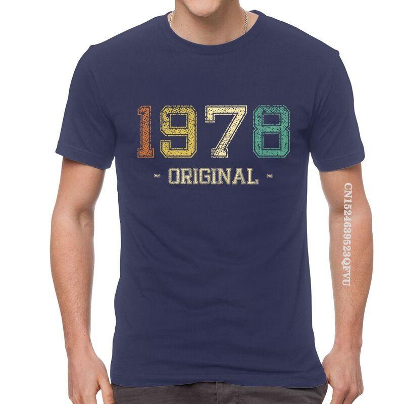 Vintage Born In 1978 T Shirts Men Novelty T Shirt Cotton Oversized 43nd 43 Years Old Birthday EMO Men  Tshirt Unique Tee Top