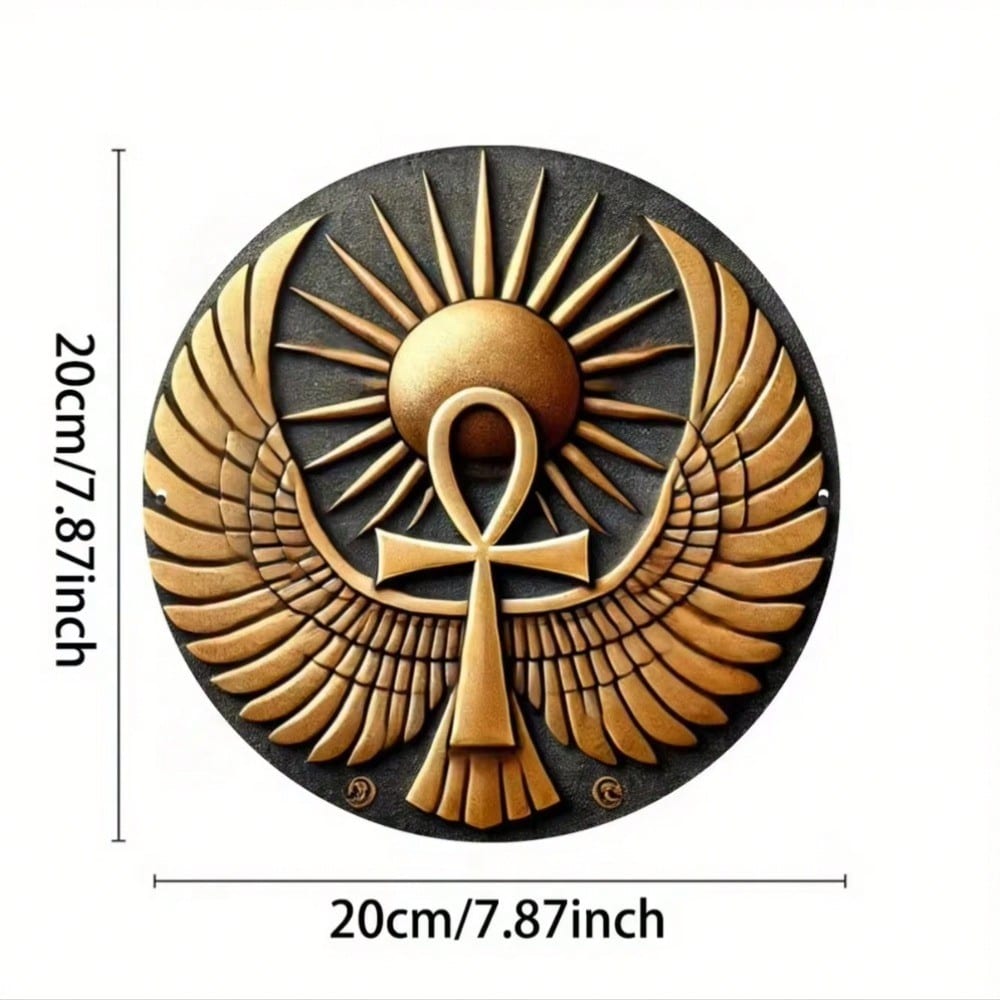 

Iron Sheet Wall Art Vintage Ankh Ra Sun Metal Sign Home Kitchen Bar Indoor Outdoor Gift різнокольоровий
