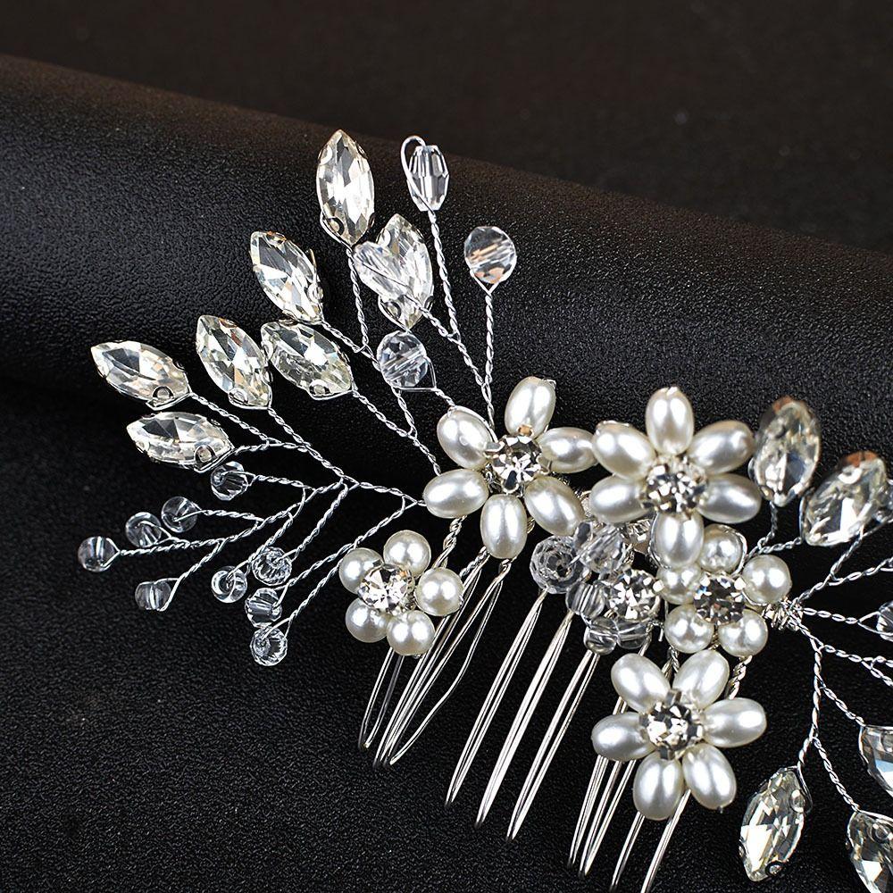 Flower Bridal Hair Accessories Rhinestone Bridesmaid Jewelry Luxury Hairpins Women