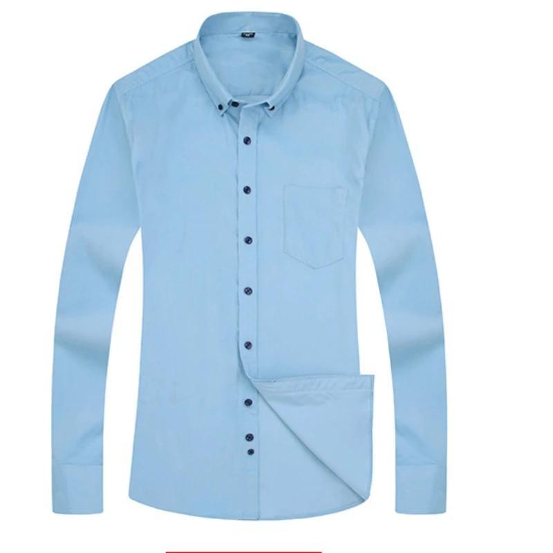 Cotton Corduroy Casual Warm Solid Shirt Long Sleeve Winter Regular Fit Mens Men's Shirts with Pokets