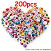 200pcs 0.8-1.5cm Color Adhesive Wiggle Eyes DIY Craft Supplies for Doll Making, Handmade Decorations, Art Project Accessories