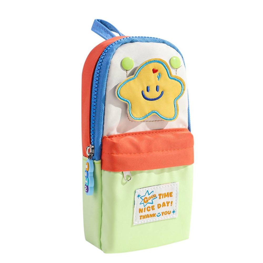 

Large Capacity Pen Bag Cloud Design Stationery Organizer INS Stationery Bag School Office зелений