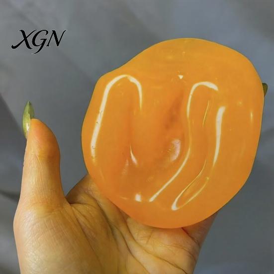 Office Stress Reliever Green Grape Squeeze Toy Anxiety Relief DIY Shapeable Coconut Oil Ball Portable Soft Stretchy Moldable Transparent