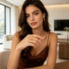 Adjustable Ring Petal Shape Comfortable Anti-Oxidation Ring Lightweight Exquisite Drawing Process Jewelry Ring