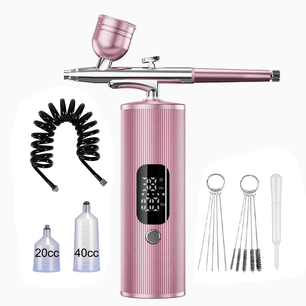 Airbrush Nail with Compressor Portable Airbrush for Nails Art Painting Crafts Rechargeable Handheld Air Brush with Compressor