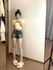 Women's 2025 Summer High Waist Denim Shorts - Sweet & Spicy Retro Design