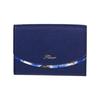NATURAL Design Business Card Case with Floral Print, Two Pockets, Cute and Stylish, Fleur Navy