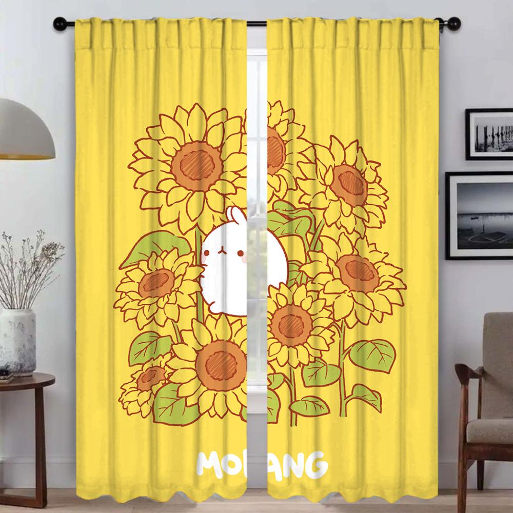 M-Molangs Blackout Curtain for Room 2 Panel Anti-mosquito Curtains Halloween Decoration Blinds Partition Tulle for Bedroom Child