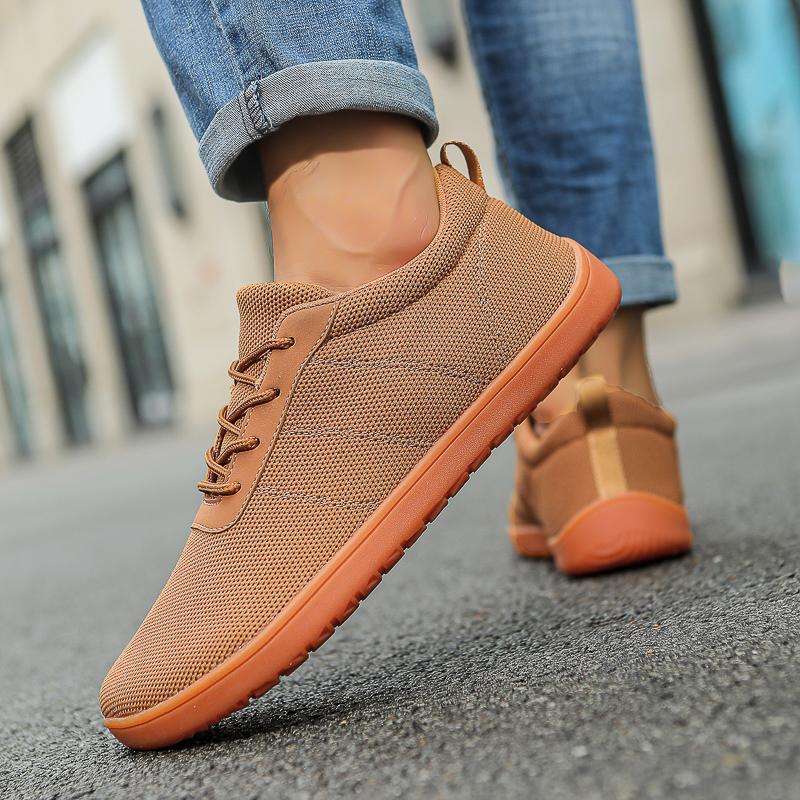 Wide Toe Casual Sports Shoes Breathable Mesh Gym Training Sneakers Light Elastic Fitness Flats Leisure Walking Shoes